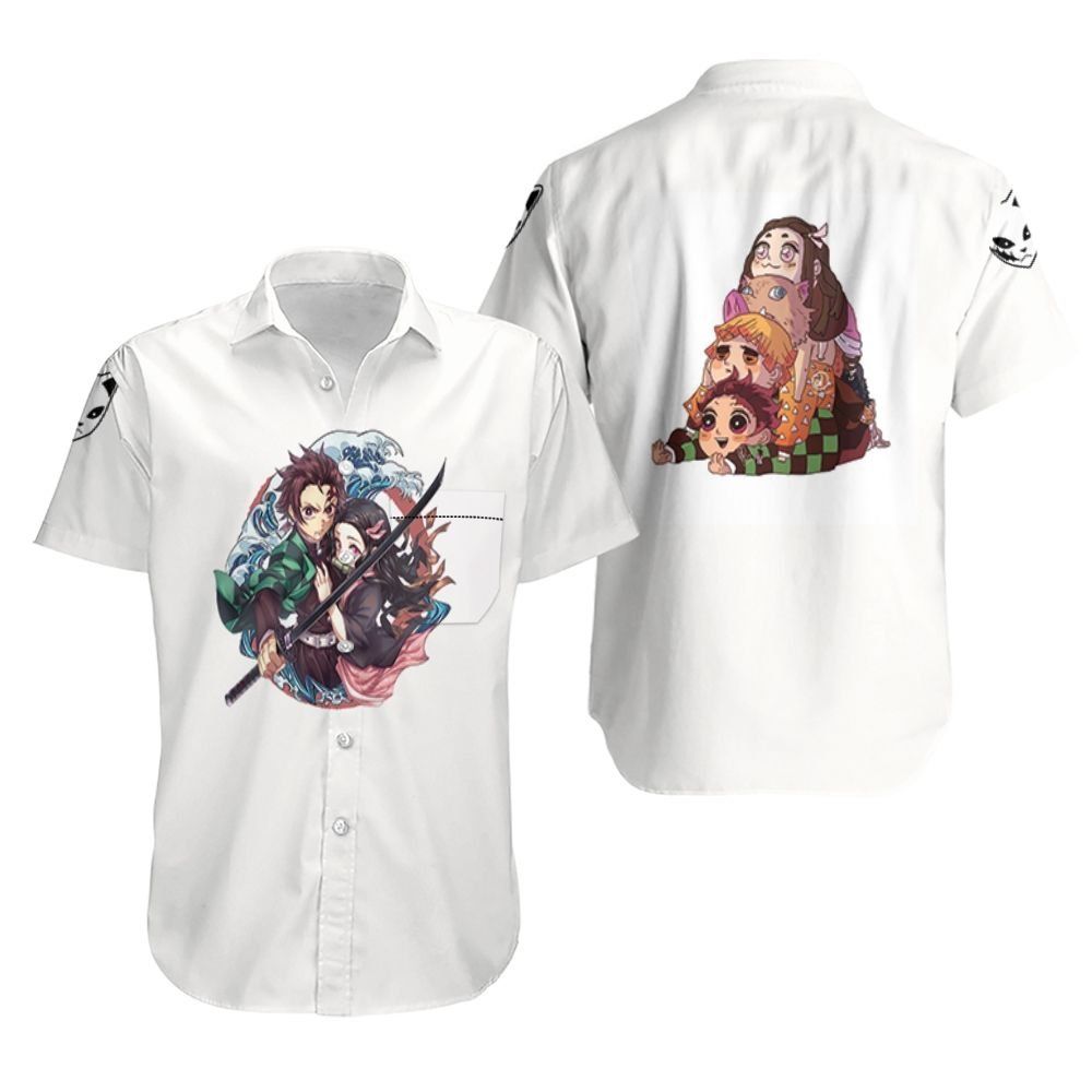 Kamado Tanjiro Kamado Nezuko Grow Up Edition Kimetsu No Yaiba Hawaiian Shirt