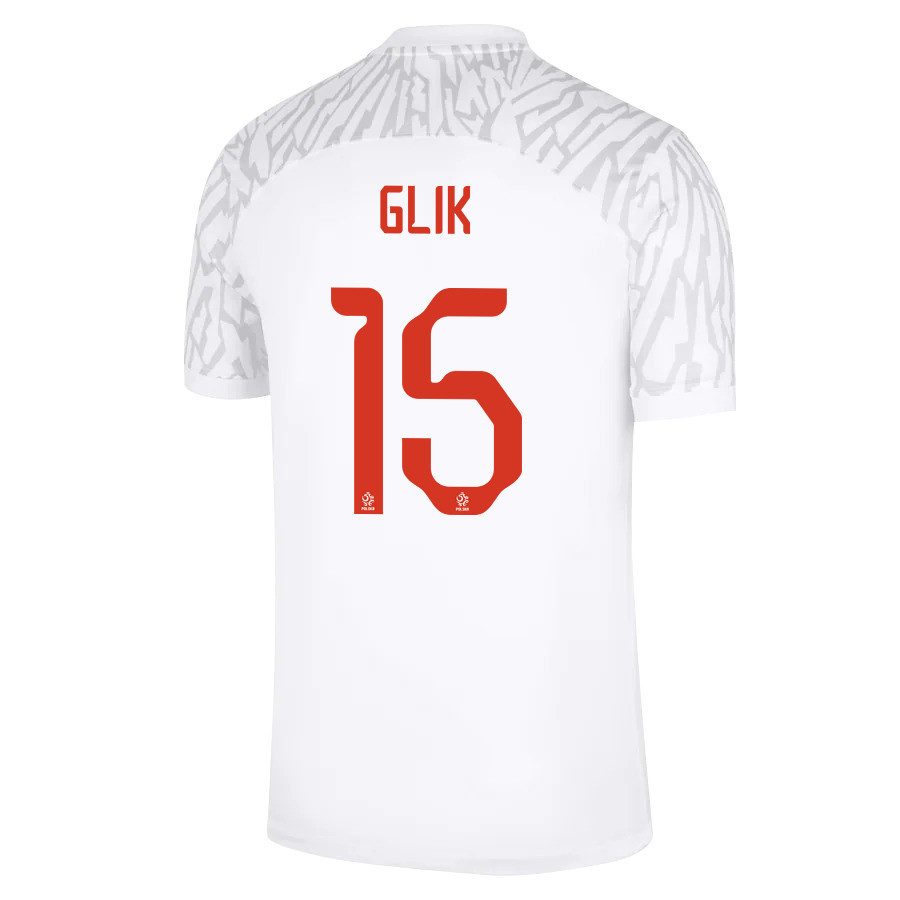 Kamil Glik 15 Poland National Team Qatar World Cup 2022-23 Home Soccer Jersey,