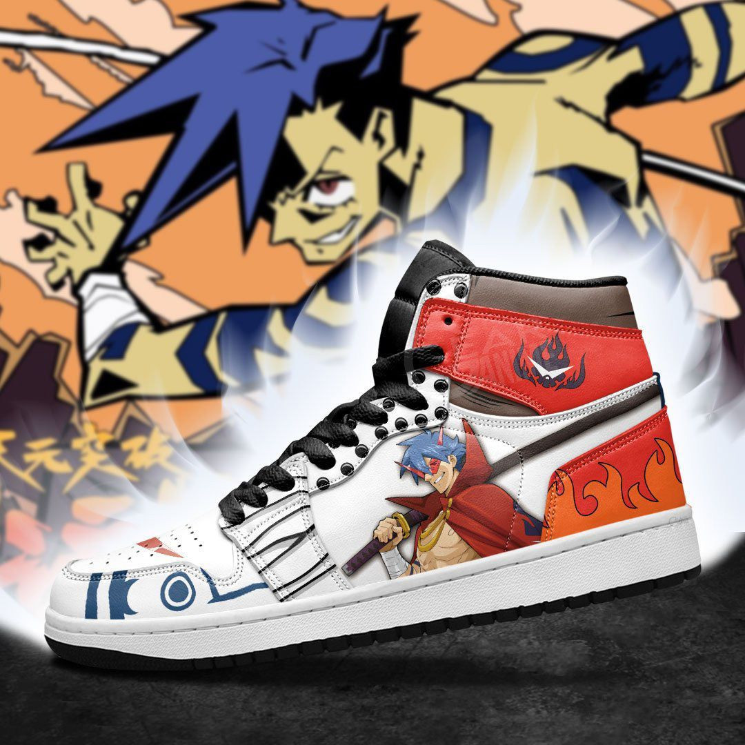 Kamina Gurren Lagann Anime 1 High Top Air Jordan Sneaker, Air Jordan Hightop