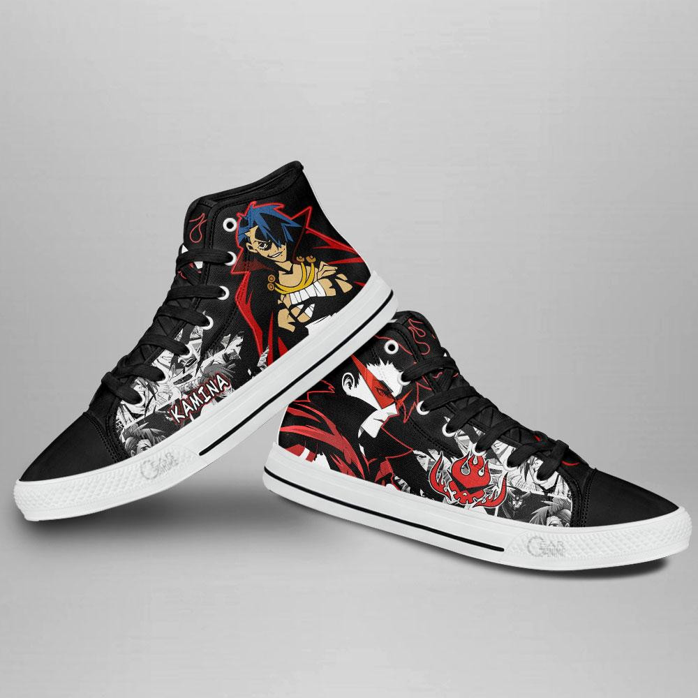 Kamina High Top Shoes Custom Manga Anime Tengen Toppa Gurren Lagann Sneakers