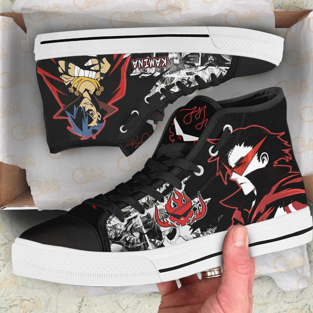 Kamina High Top Shoes Custom Manga Anime Tengen Toppa Gurren Lagann Sneakers