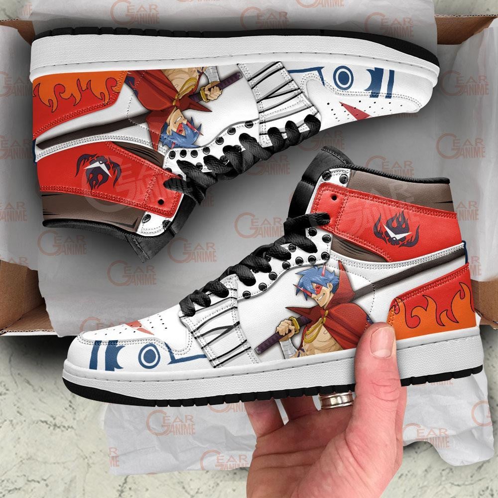 Kamina JD1s Sneakers Gurren Lagann Anime Shoes, Air Jordan Hightop