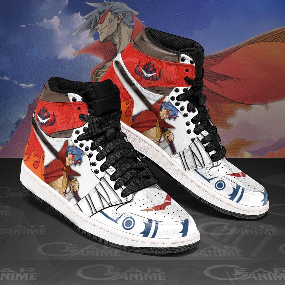 Kamina JD1s Sneakers Gurren Lagann Anime Shoes, Air Jordan Hightop
