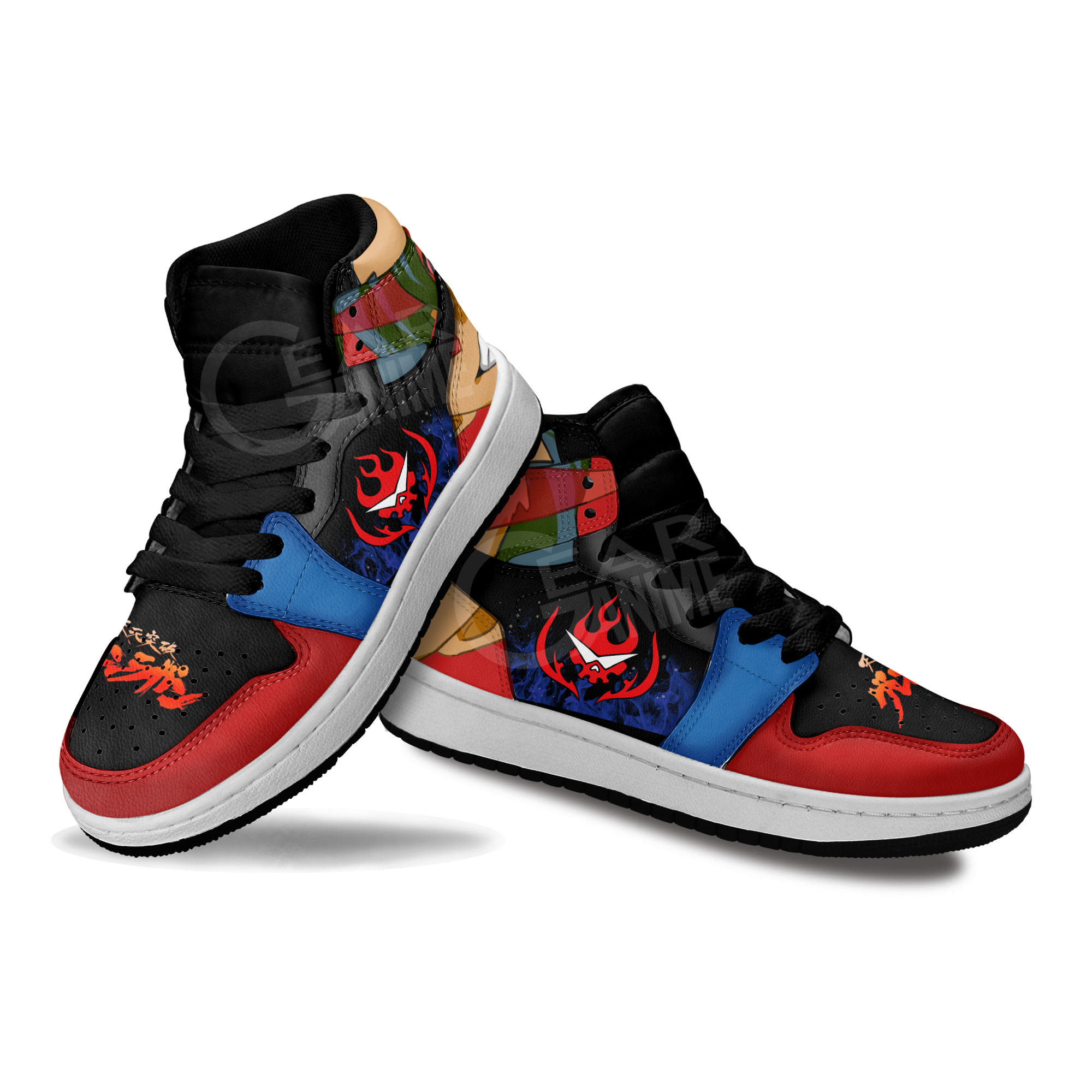 Kamina Kids Sneakers Gurren Lagann Anime Kids Shoes