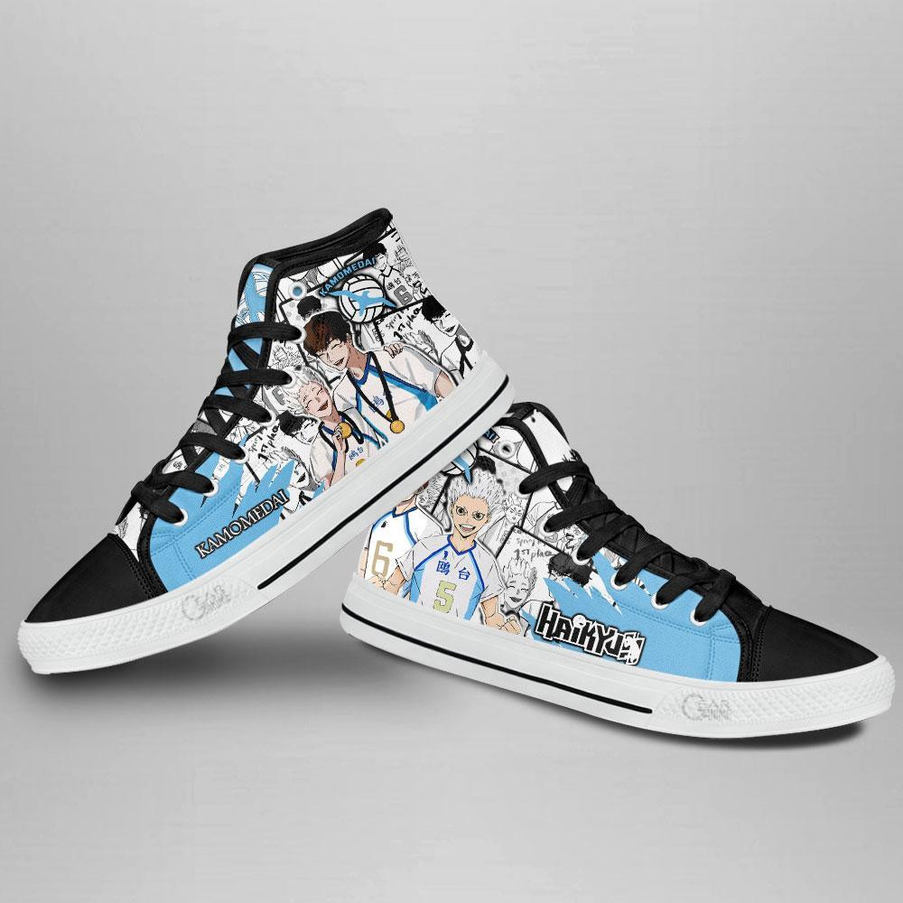 Kamomedai High Top Shoes Custom Manga Anime Haikyuu Sneakers