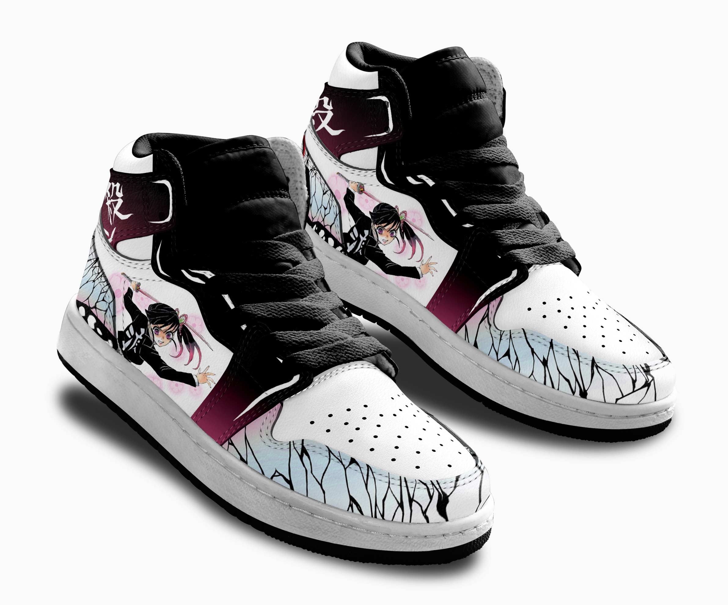 Kanao Tsuyuri Kids Sneakers Custom Anime Demon Slayer Shoes For Kids
