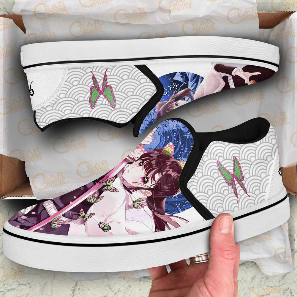 Kanao Tsuyuri Slip-On Shoes Canvas Custom Anime Demon Slayer Shoes