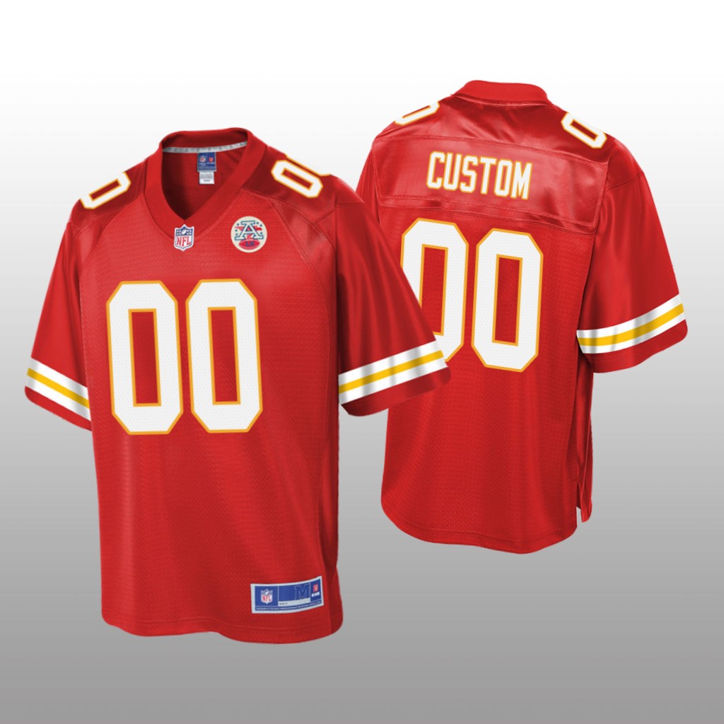 Kansas City Chiefs # Red Custom Pro Line Jersey - Youth