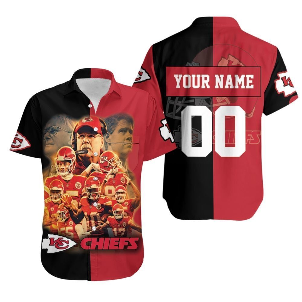 Kansas City Chiefs Afc West Champions Super Bowl 2021 Black Red Personalized Hawaiian Shirt