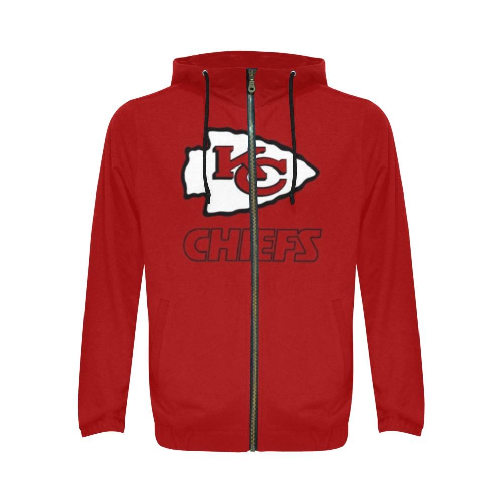 Kansas City Chiefs All Over Print Full Pullover / Zip Hoodie For Men