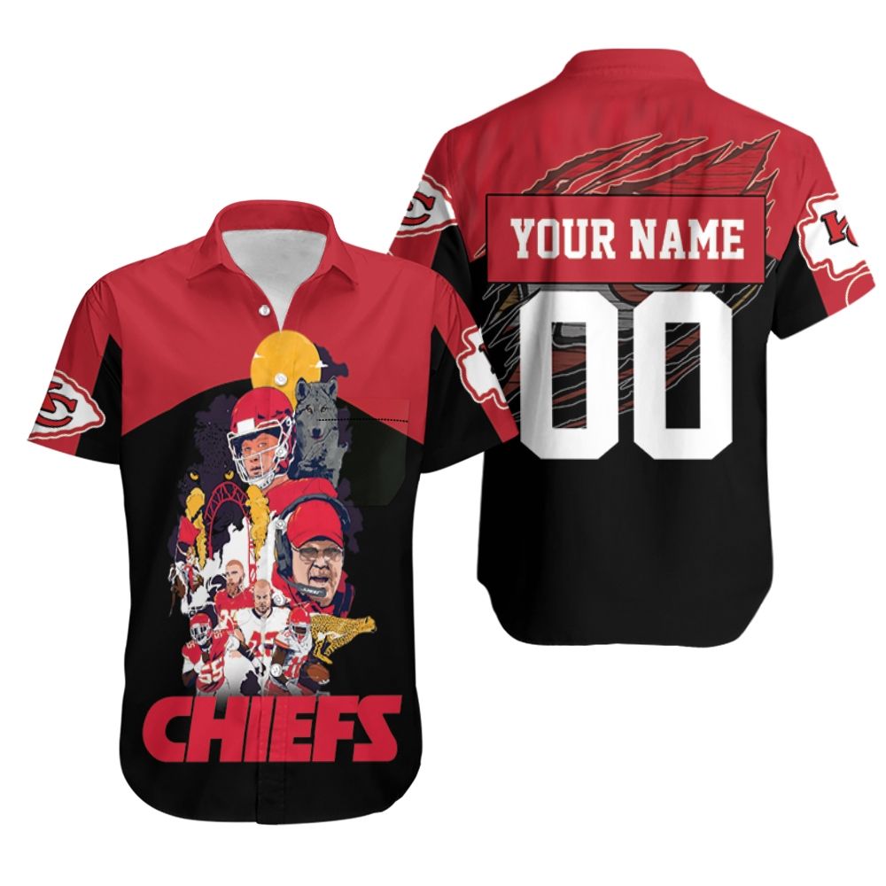 Kansas City Chiefs Andy Reid Team Wolf 2020 Super Bowl Hawaiian Shirt