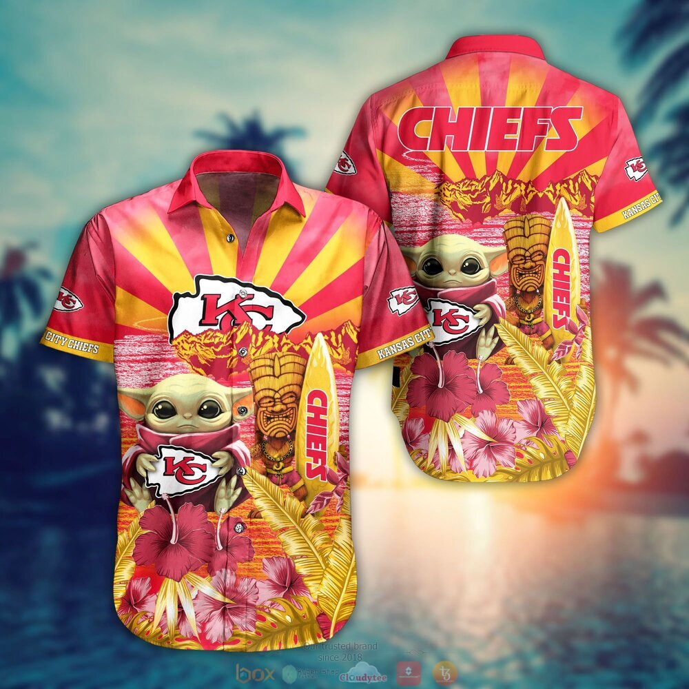 Kansas City Chiefs Baby Yoda Hawaiian Shirt