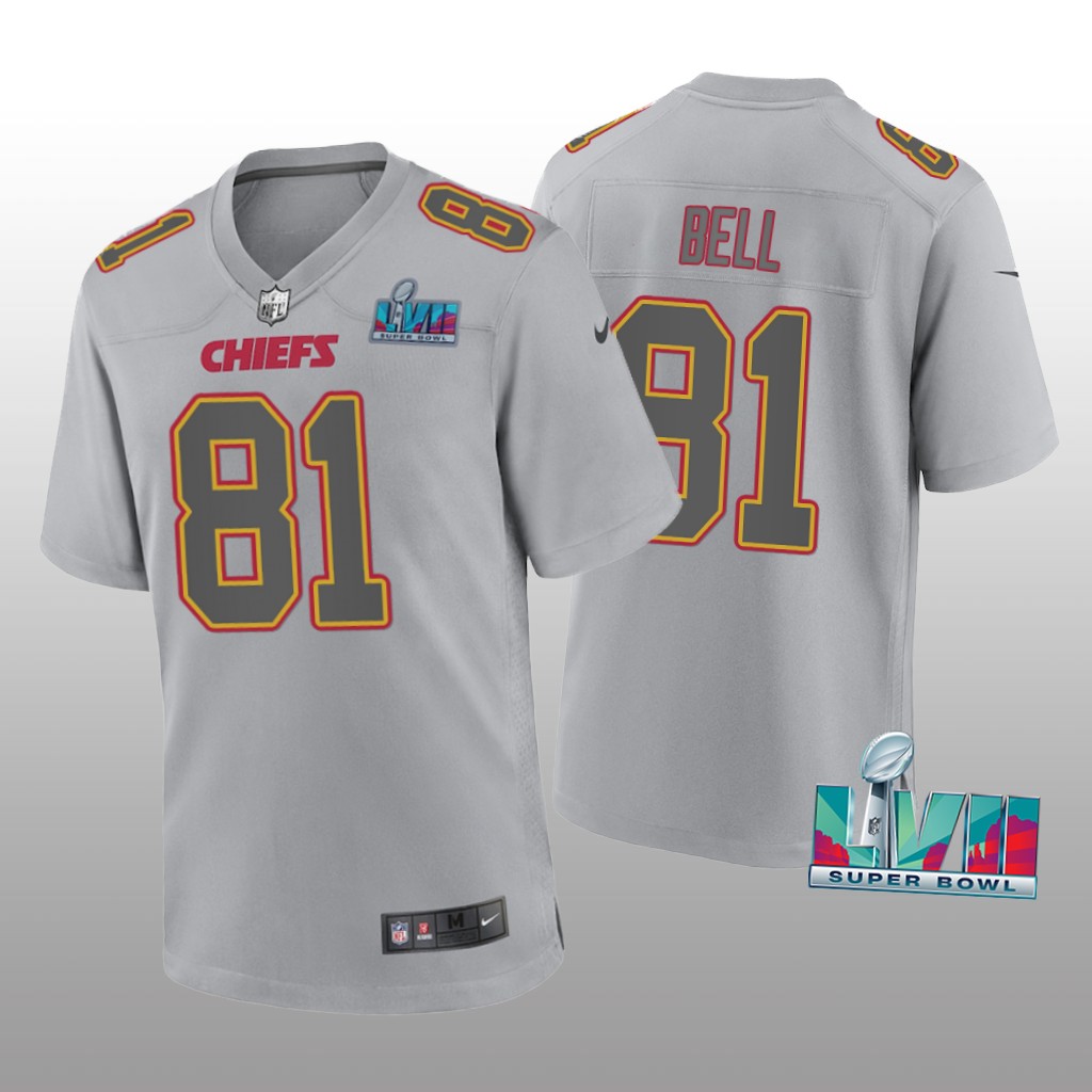 Kansas City Chiefs Blake Bell Gray Atmosphere Jersey Super Bowl LVII - Men's