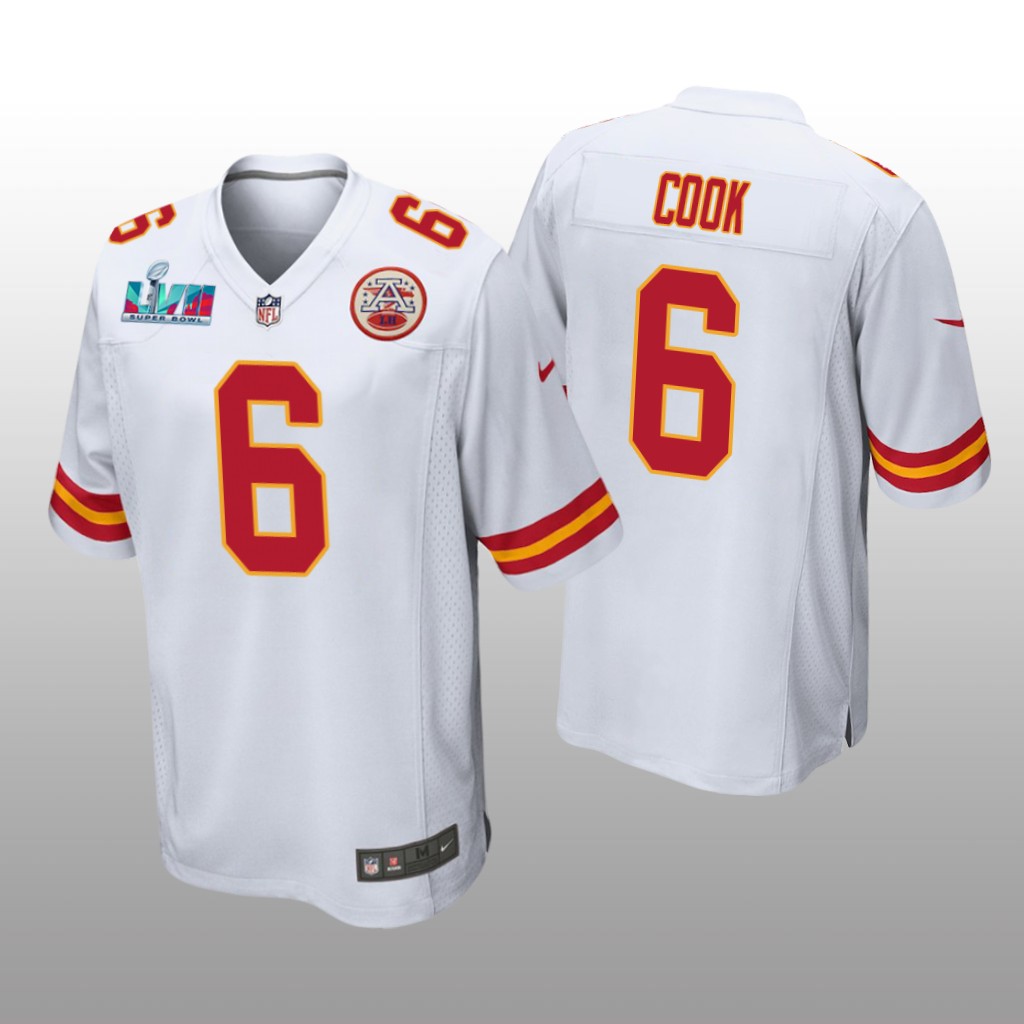 Kansas City Chiefs Bryan Cook White Game Jersey Super Bowl LVII - Men's
