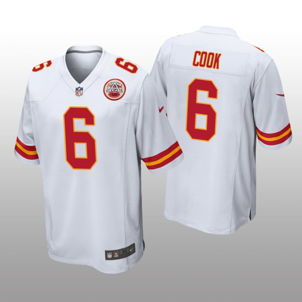 Kansas City Chiefs Bryan Cook White Jersey Game - Men's