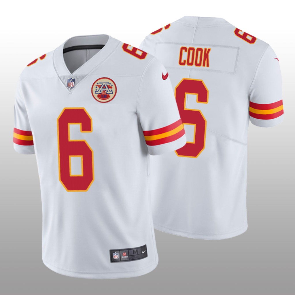 Kansas City Chiefs Bryan Cook White Jersey Vapor Limited Men's