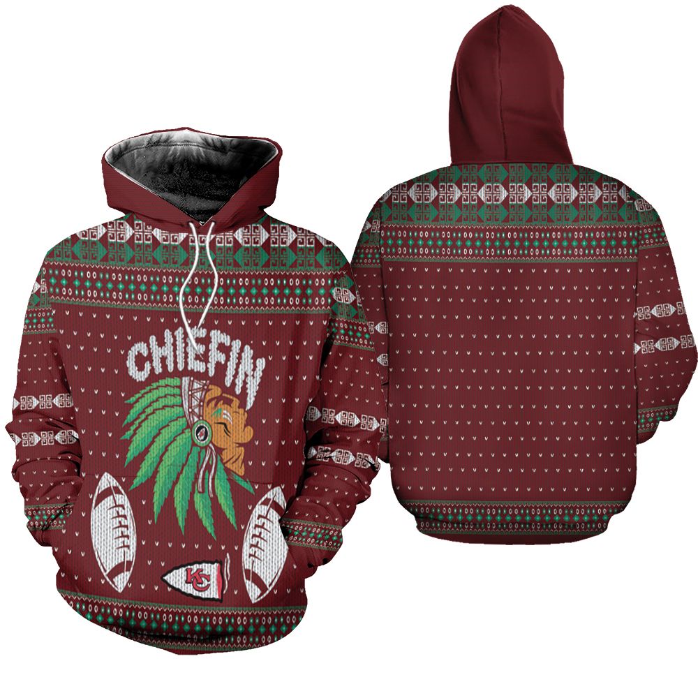 Kansas City Chiefs Chiefin Christmas Hoodie