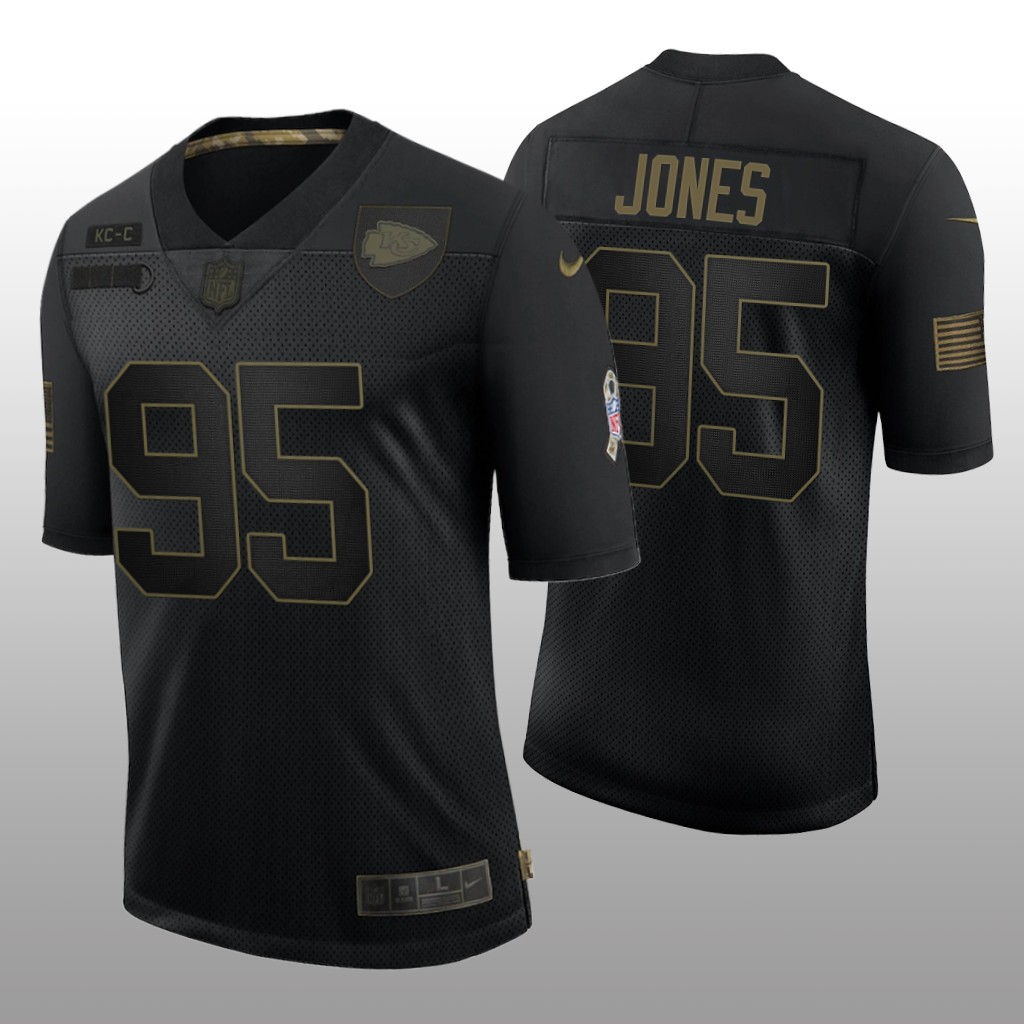 Kansas City Chiefs Chris Jones Black Limited Jersey 2020 Salute To Service - Men's