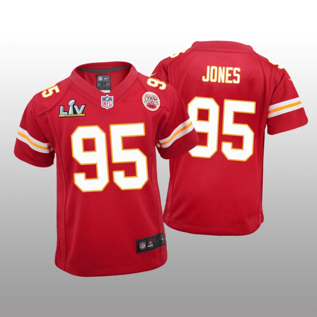 Kansas City Chiefs Chris Jones Red Game Jersey Super Bowl LV - Youth