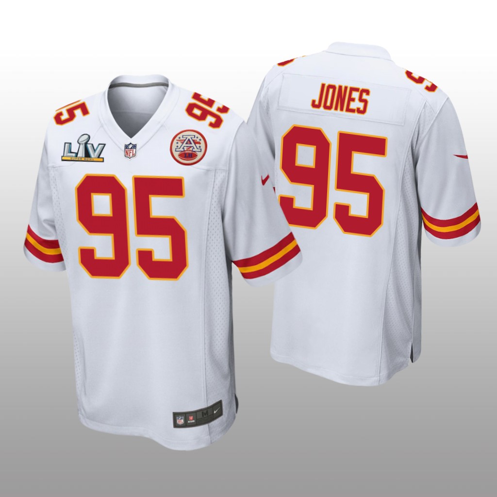 Kansas City Chiefs Chris Jones White Game Jersey Super Bowl LV - Men's