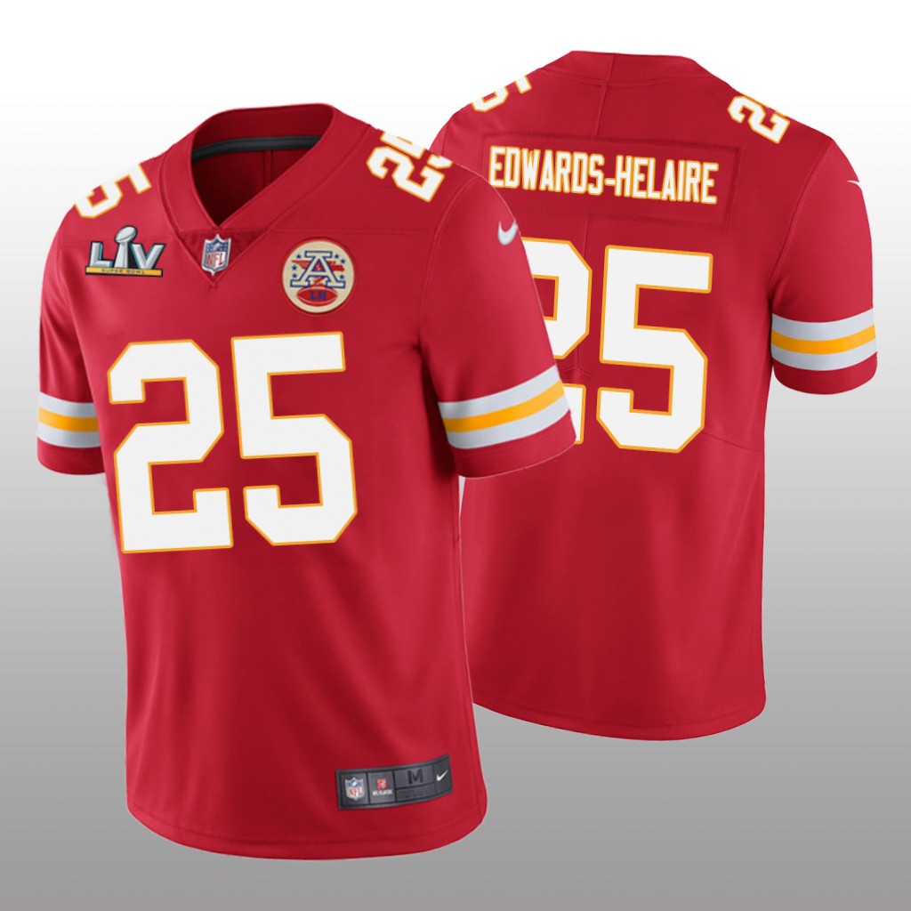 Kansas City Chiefs Clyde Edwards-Helaire Red Vapor Limited Jersey Super Bowl LV - Men's