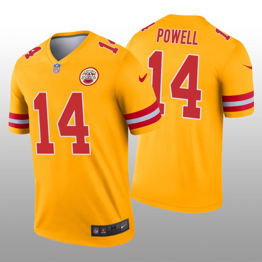 Kansas City Chiefs Cornell Powell Gold Jersey Inverted Legend - Men's