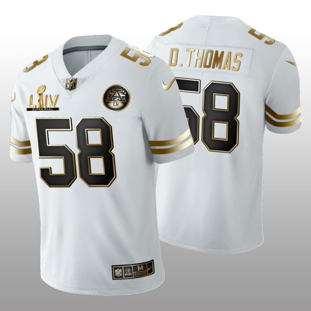 Kansas City Chiefs Derrick Thomas White Golden Edition Jersey Super Bowl LIV - Men's