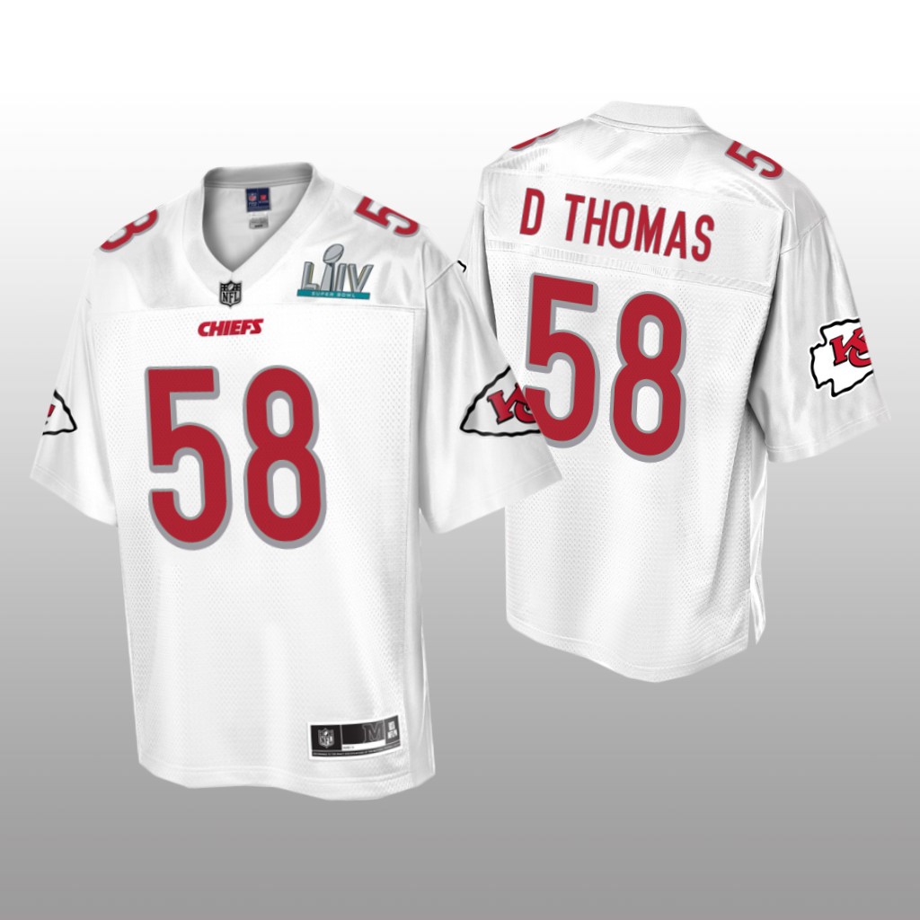Kansas City Chiefs Derrick Thomas White Jersey Super Bowl LIV Champions - Men's