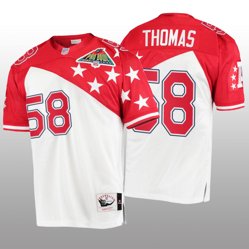 Kansas City Chiefs Derrick Thomas White Red AFC Jersey 1994 Pro Bowl - Men's