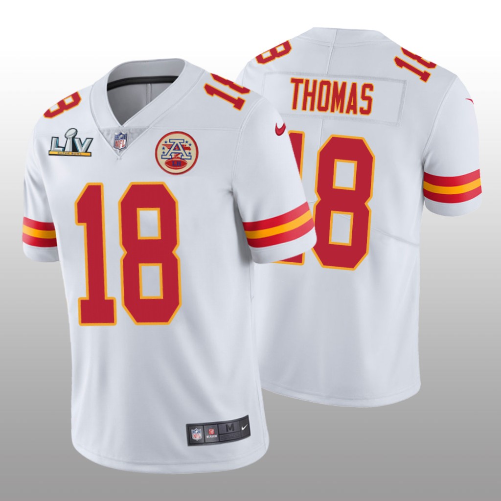 Kansas City Chiefs Emmitt Thomas White Vapor Limited Jersey Super Bowl LV - Men's