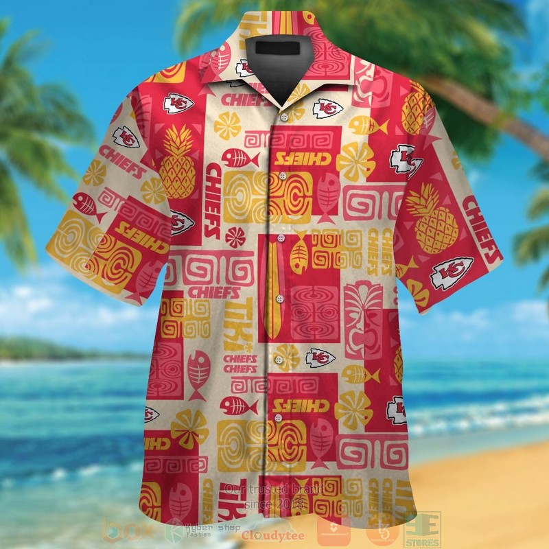 Kansas City Chiefs fish bone Hawaiian Shirt