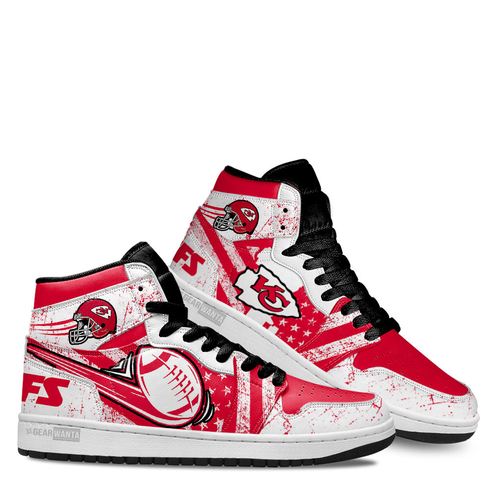Kansas City Chiefs Football Team J1 Shoes For Fans Sneakers, Air Jordan Hightop