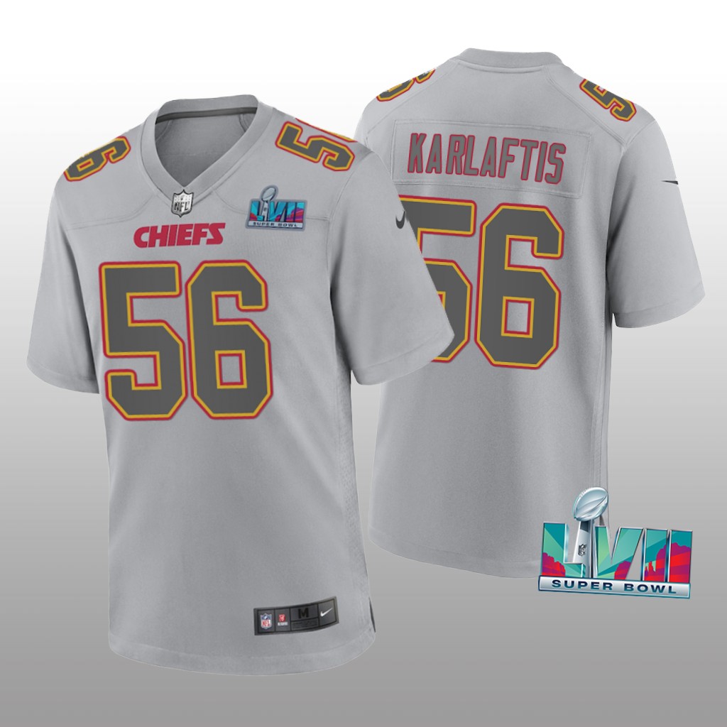 Kansas City Chiefs George Karlaftis Gray Atmosphere Jersey Super Bowl LVII - Men's