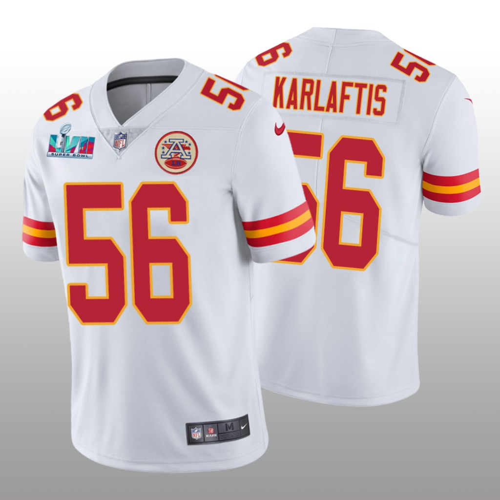 Kansas City Chiefs George Karlaftis White Vapor Limited Jersey Super Bowl LVII - Men's