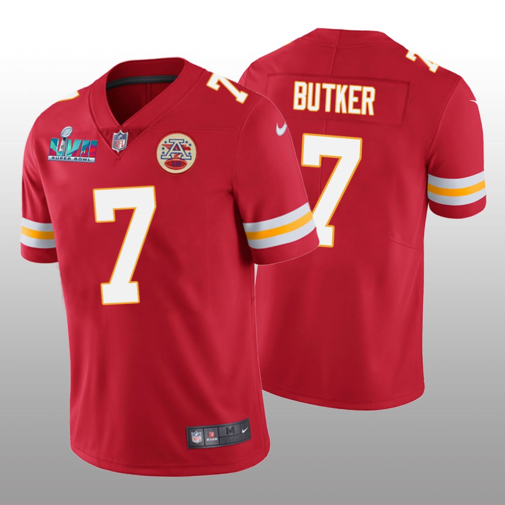 Kansas City Chiefs Harrison Butker Red Vapor Limited Jersey Super Bowl LVII - Men's
