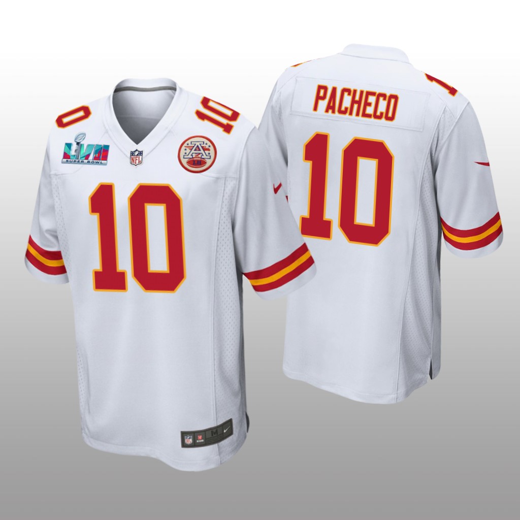 Kansas City Chiefs Isaih Pacheco White Game Jersey Super Bowl LVII - Men's