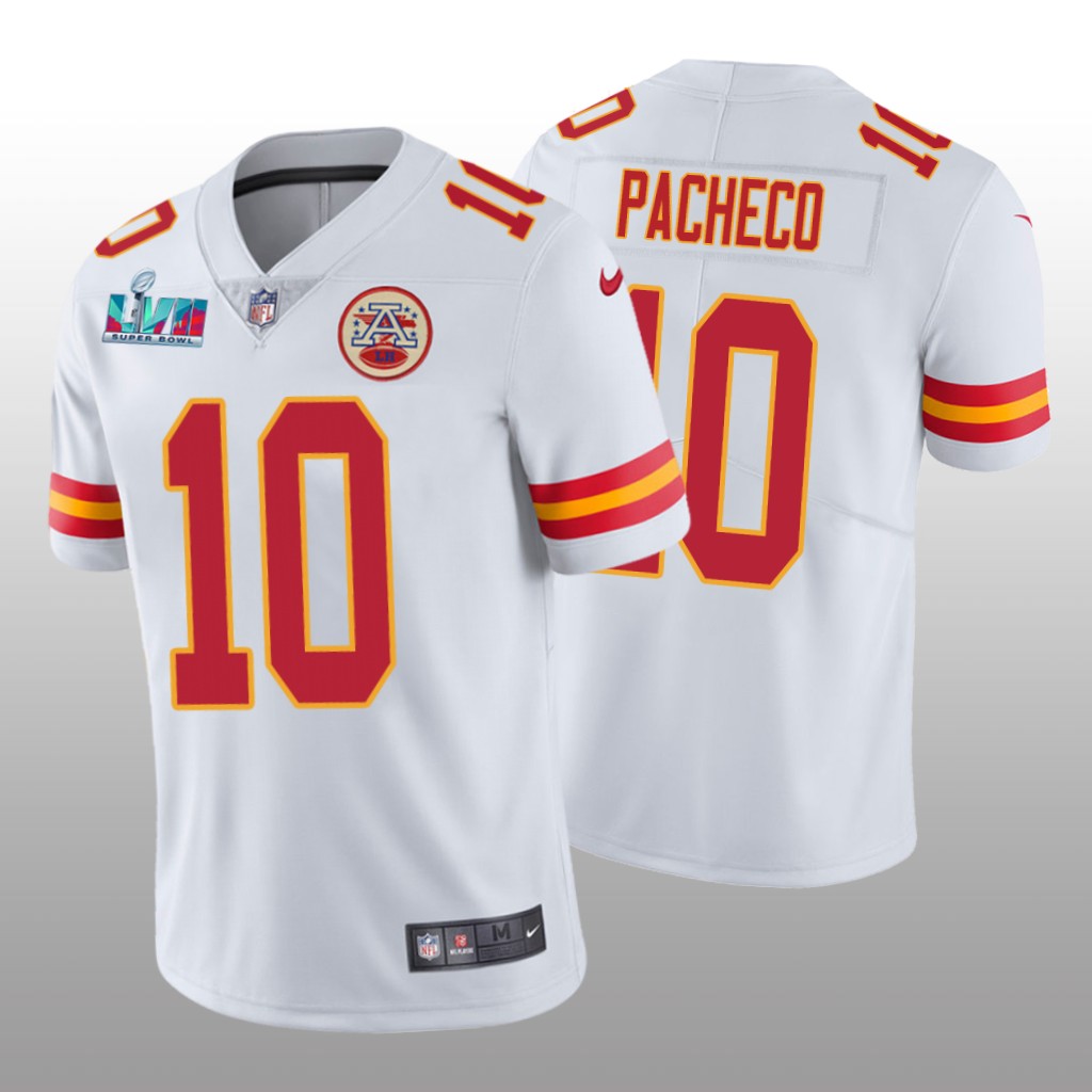 Kansas City Chiefs Isaih Pacheco White Vapor Limited Jersey Super Bowl LVII - Men's