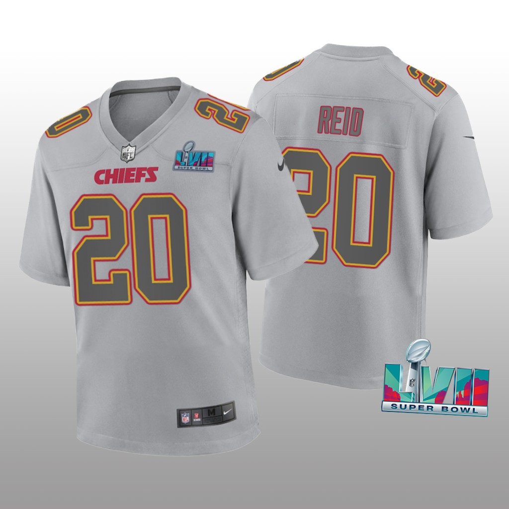Kansas City Chiefs Justin Reid Gray Atmosphere Jersey Super Bowl LVII - Youth