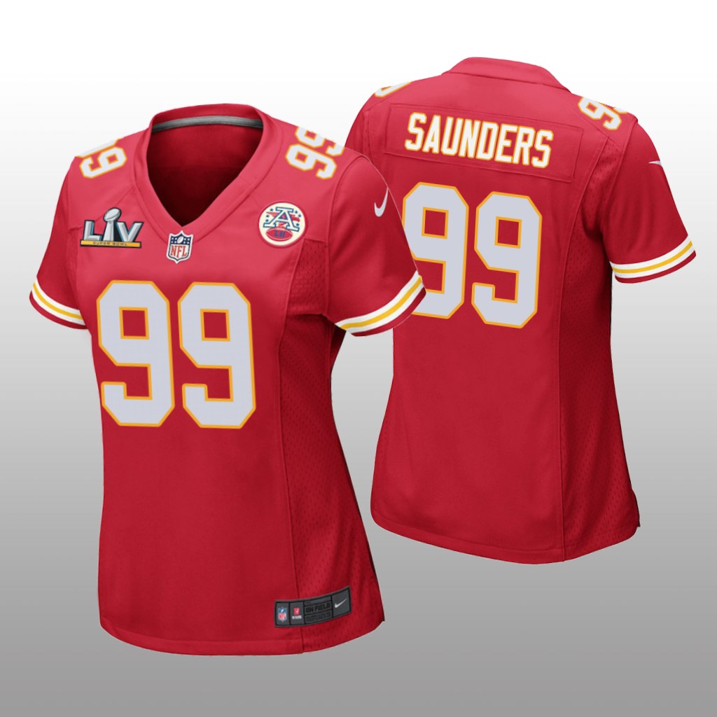 Kansas City Chiefs Khalen Saunders Red Game Jersey Super Bowl LV - Women's