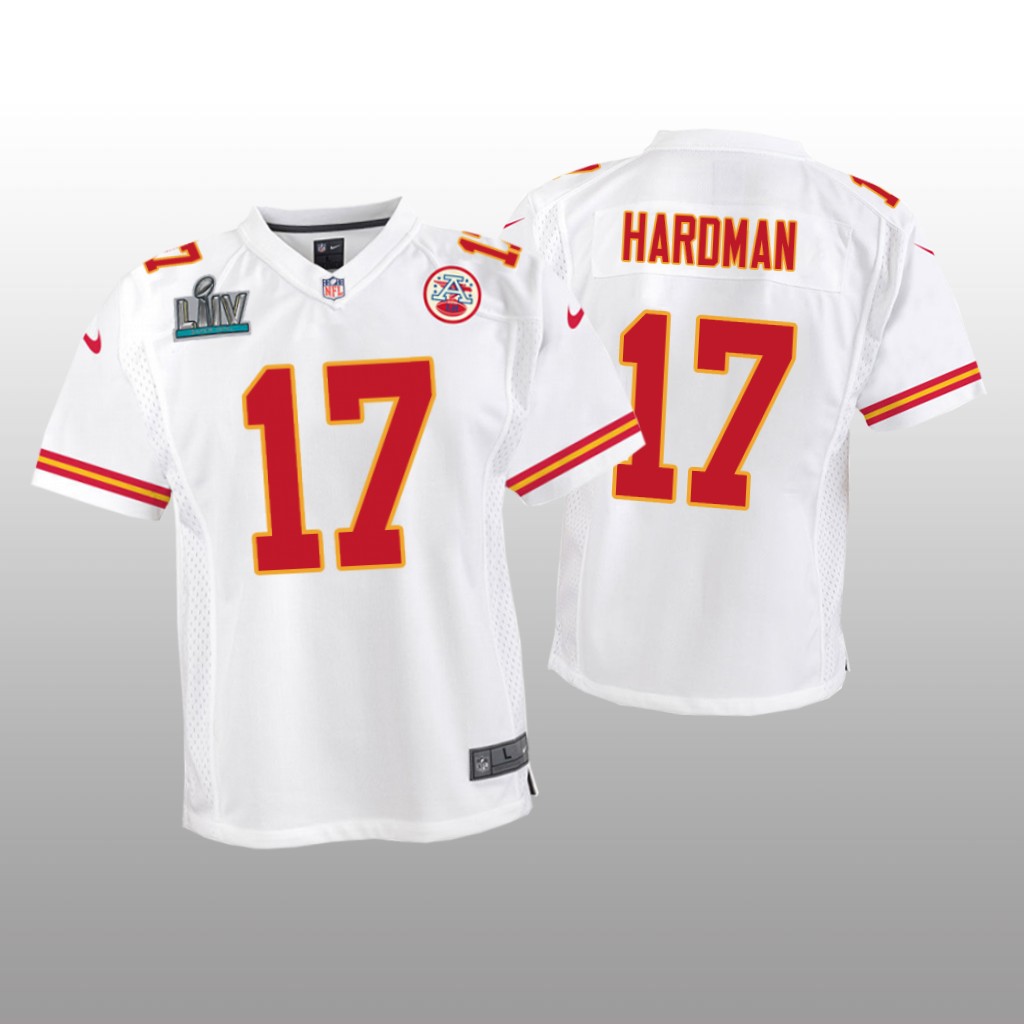 Kansas City Chiefs Mecole Hardman White Game Jersey Super Bowl LIV - Youth