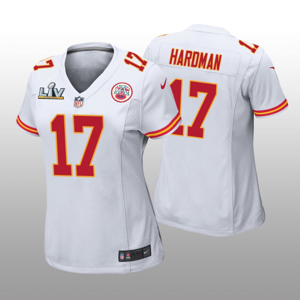 Kansas City Chiefs Mecole Hardman White Game Jersey Super Bowl LV - Women's