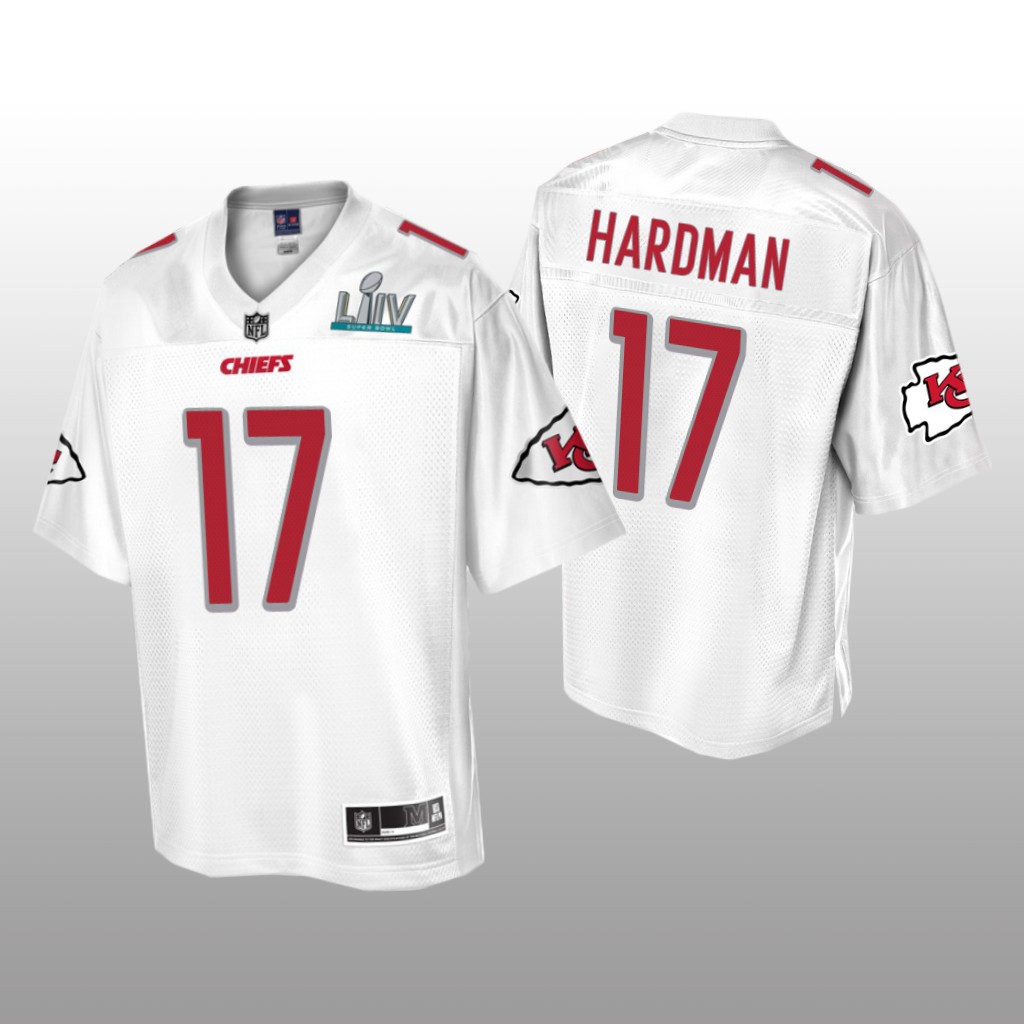 Kansas City Chiefs Mecole Hardman White Jersey Super Bowl LIV Champions - Men's
