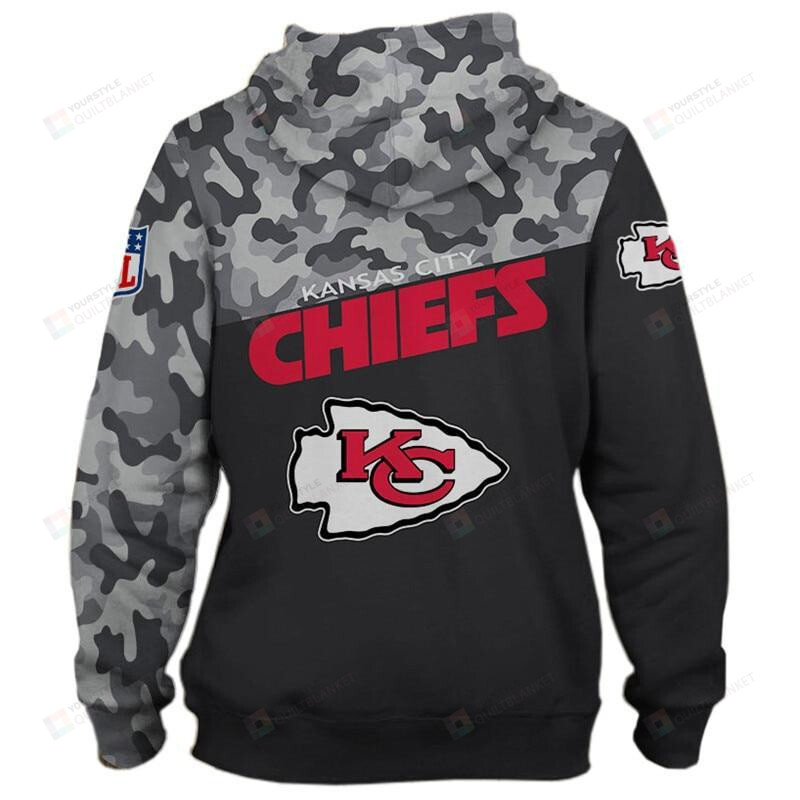 Kansas City Chiefs Military 3d All Over Print Hoodie Hoodie