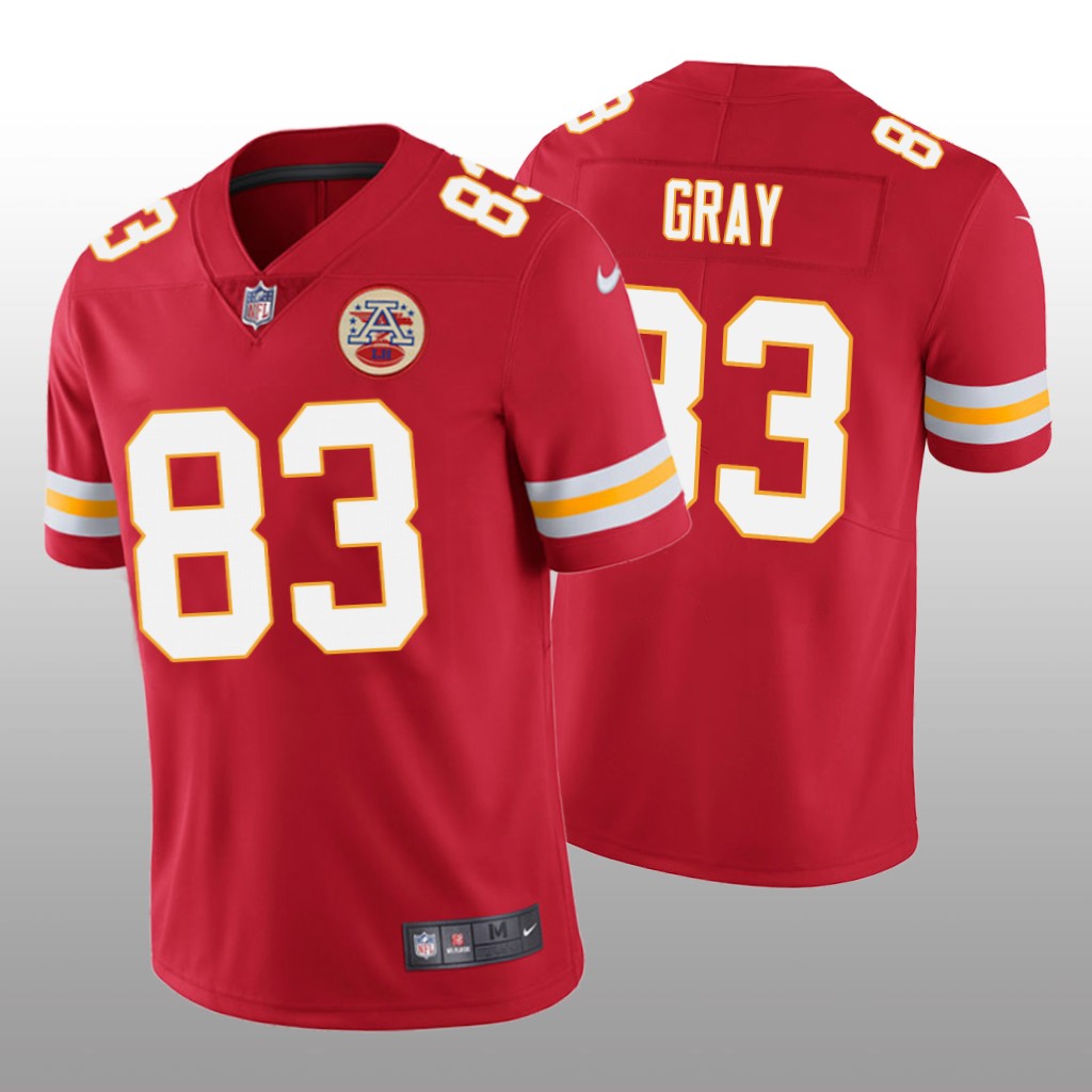 Kansas City Chiefs Noah Gray Red Jersey Vapor Limited - Men's