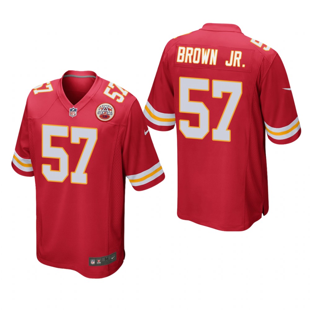 Kansas City Chiefs Orlando Brown Jr. Red Jersey Game - Men's