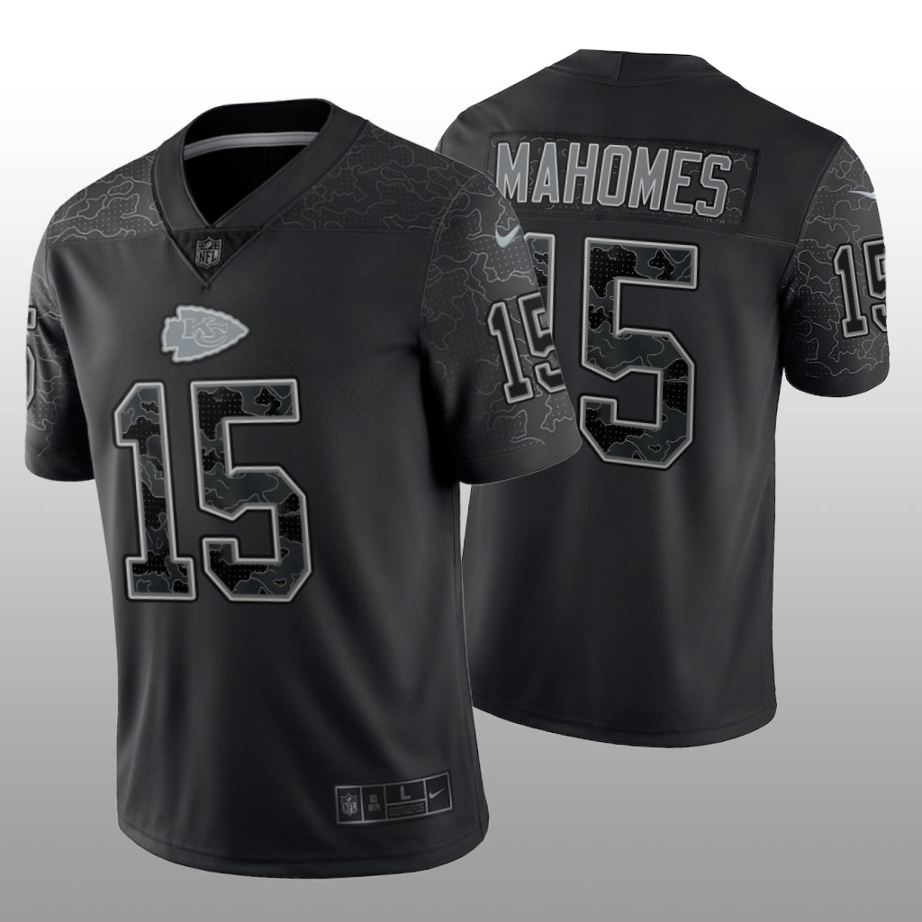 Kansas City Chiefs Patrick Mahomes Black Jersey Reflective Limited - Men's