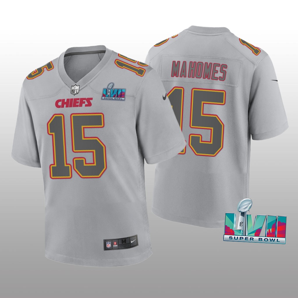 Kansas City Chiefs Patrick Mahomes Gray Atmosphere Jersey Super Bowl LVII - Youth