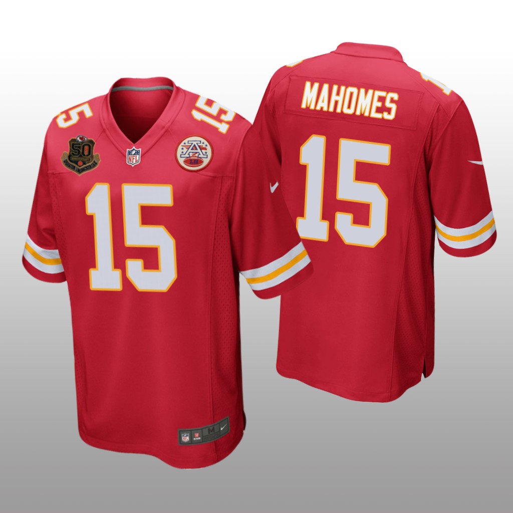Kansas City Chiefs Patrick Mahomes Red Jersey 50th Anniversary Of Operation Linebacker - Men's