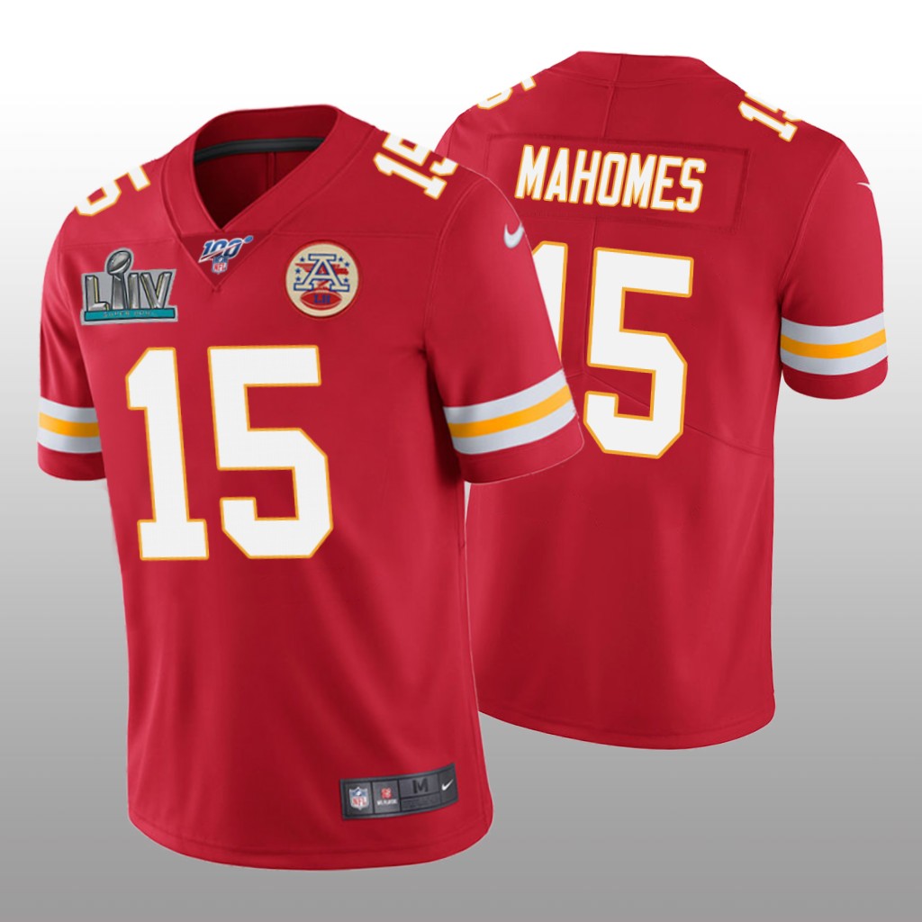 Kansas City Chiefs Patrick Mahomes Red Vapor Limited Jersey Super Bowl LIV - Men's