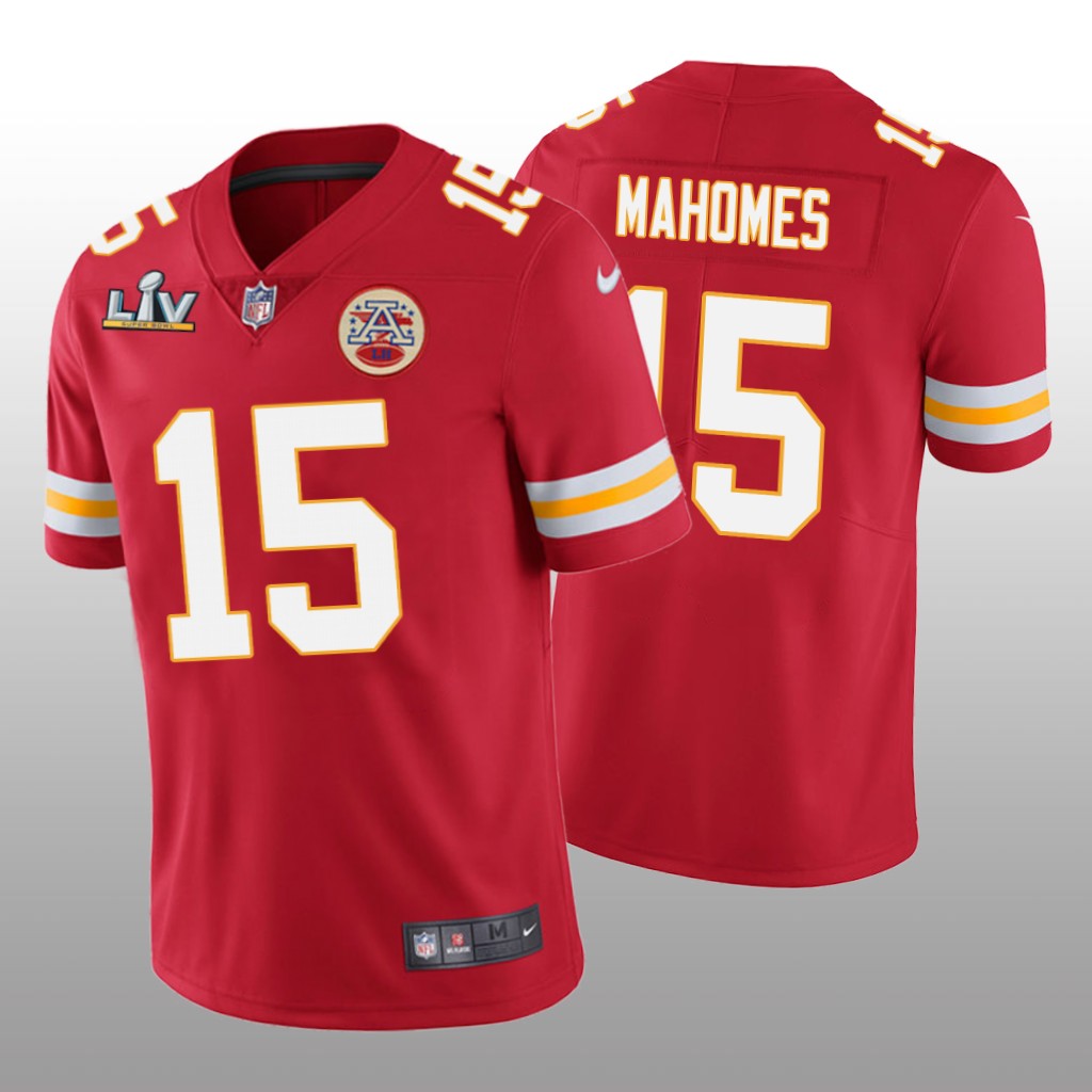 Kansas City Chiefs Patrick Mahomes Red Vapor Limited Jersey Super Bowl LV - Men's